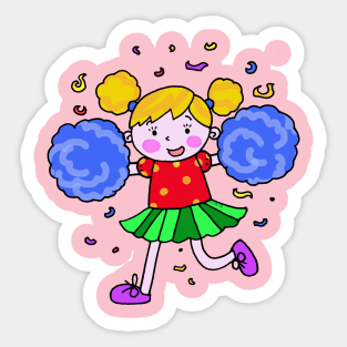 cute cheerleader girl Sticker